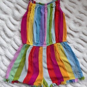 Next Pink and Red Jumpsuit Vibrant Striped Bottoms